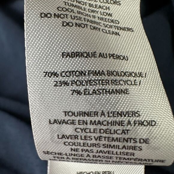 Rhone Essentials Lounge Henley Shirt Men’s Large Navy Long Sleeve V-Neck Cotton - Picture 8 of 11